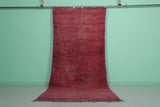 Moroccan Runner Rug 4.9 x 11 ft | Handwoven Red Carpet