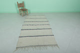 Vintage moroccan berber handwoven wedding blanket 3.3 FT X 5.9 FT