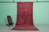 Moroccan Runner Rug 4.9 x 11 ft | Handwoven Red Carpet