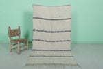 Vintage moroccan berber handwoven wedding blanket 3.3 FT X 5.9 FT