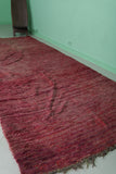 Moroccan Runner Rug 4.9 x 11 ft | Handwoven Red Carpet