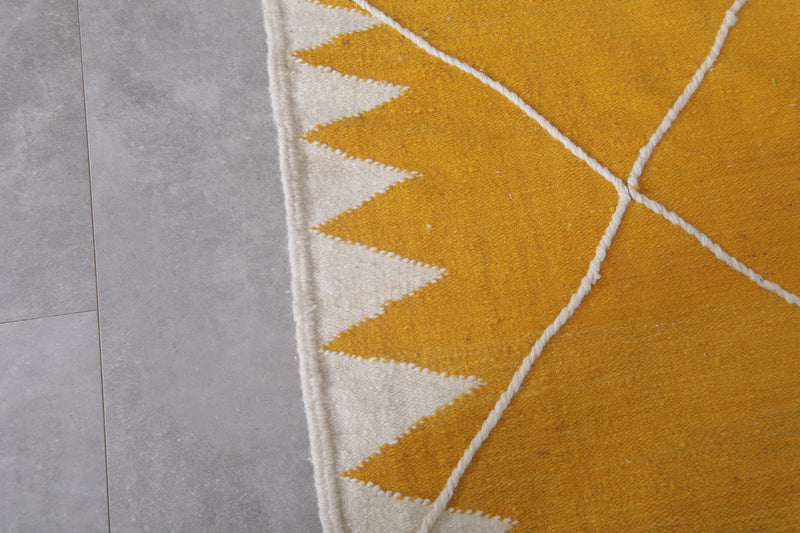 Moroccan Rug 6.2x9.7 FT - Bold Yellow Handwoven Design