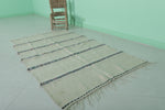 Vintage moroccan berber handwoven wedding blanket 3.3 FT X 5.9 FT