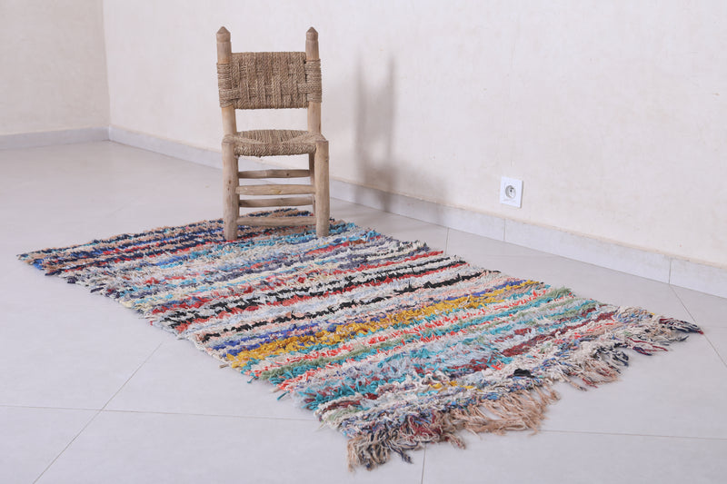 Moroccan berber rug 3 X 5.3 Feet - Boucherouite Rugs