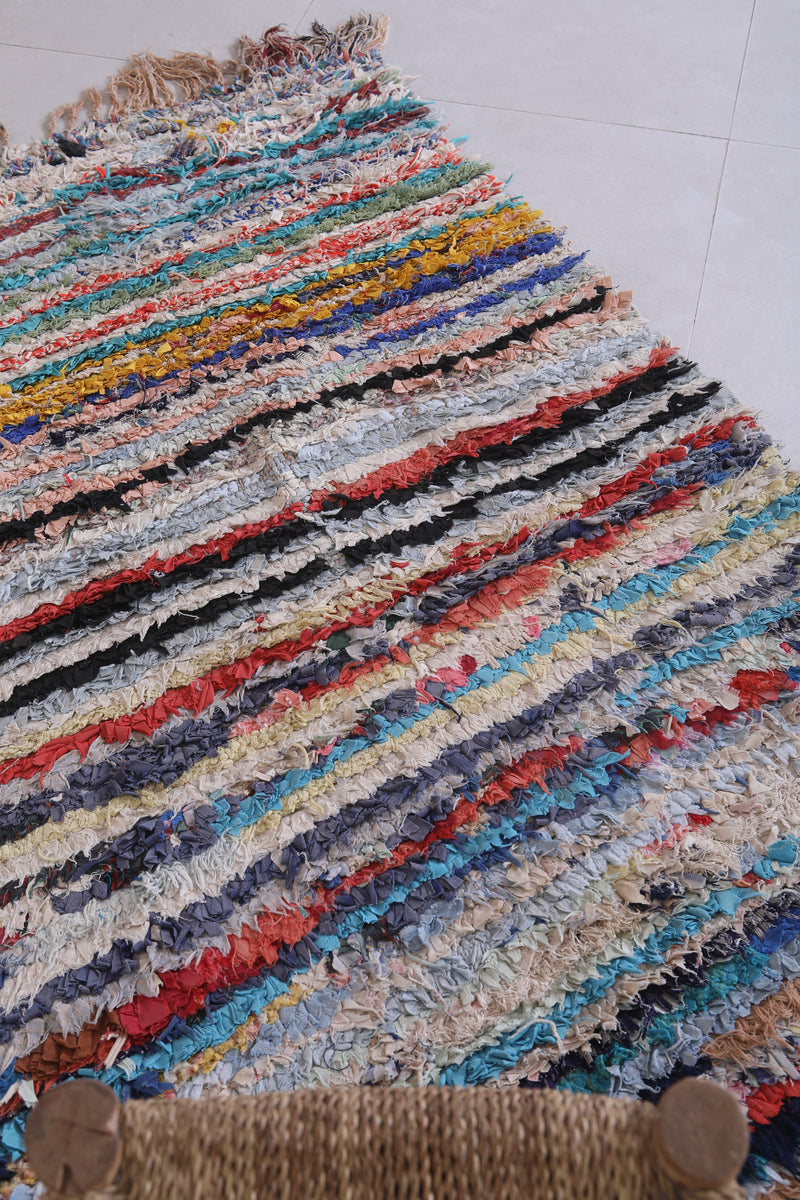 Moroccan berber rug 3 X 5.3 Feet - Boucherouite Rugs