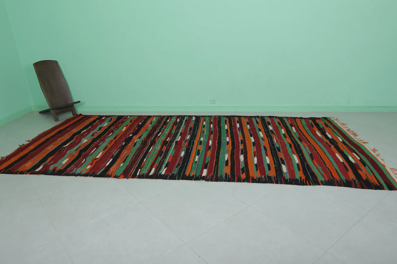 Fabulous Moroccan Flat Woven Rug - 5.9FT X 12.5FT