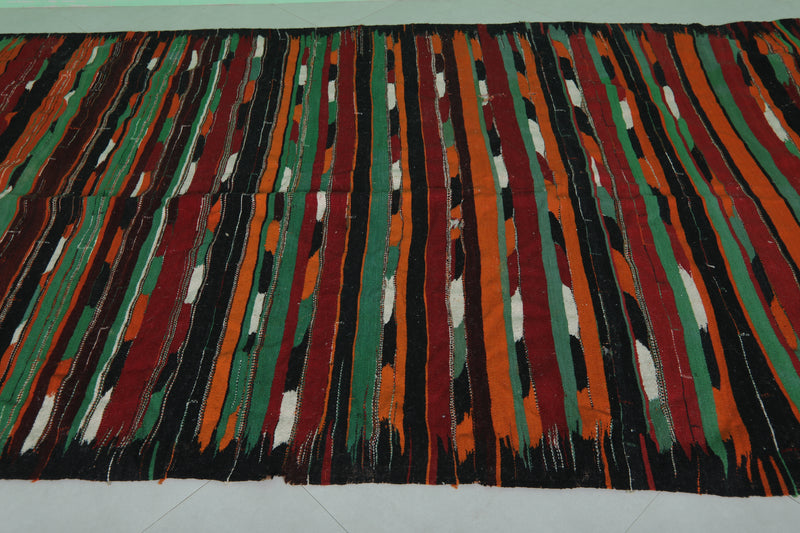 Fabulous Moroccan Flat Woven Rug - 5.9FT X 12.5FT