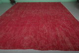 Pink Moroccan Rug - 13.7 x 13.4 Feet | Luxurious Handmade Design