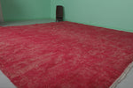 Pink Moroccan Rug - 13.7 x 13.4 Feet | Luxurious Handmade Design