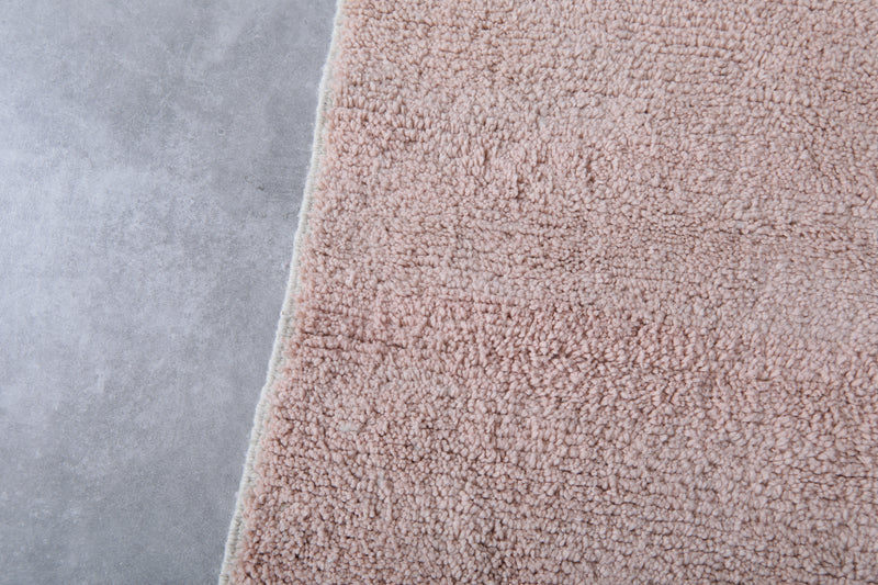 Moroccan Berber Rug - Handwoven 5.2 x 7.1 Feet | Soft Pink Wool Design