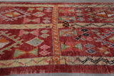 Handmade Moroccan Rug 5.7 x 11 Feet – Red Vintage Wool Carpet