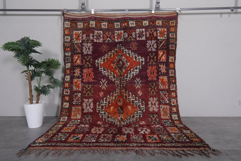 Moroccan vintage rug 5.8 X 7.9 Feet