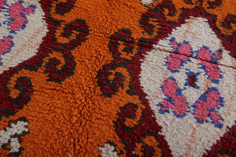 Large Moroccan Berber Rug - 4.1 x 11.4 ft Vibrant Handmade Carpet