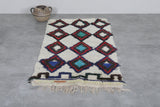 handmade moroccan runner rug  2.7 X 5.4 Feet