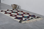 handmade moroccan runner rug  2.7 X 5.4 Feet