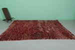 Red Moroccan Rug 7.3 ft x 9.4 ft