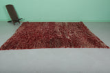 Red Moroccan Rug 7.3 ft x 9.4 ft