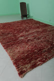 Red Moroccan Rug 7.3 ft x 9.4 ft