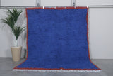 Blue Moroccan rug blue 5.4 X 8.5 Feet