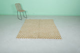 Moroccan Handmade Rug 5.4 x 5.6 ft Checkered Rug