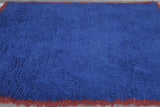 Blue Moroccan rug blue 5.4 X 8.5 Feet