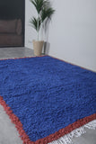 Blue Moroccan rug blue 5.4 X 8.5 Feet