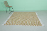 Moroccan Handmade Rug 5.4 x 5.6 ft Checkered Rug