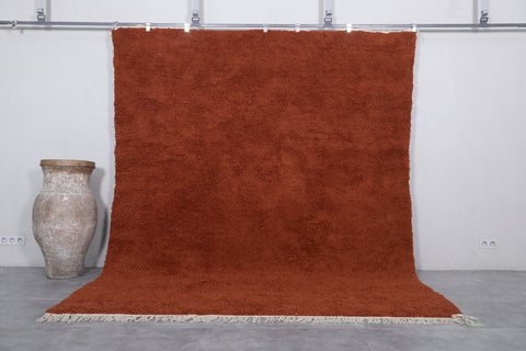 Beni ourain rug - Custom Moroccan area rug - Rust Morocco rug