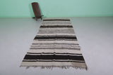 Striped Moroccan Hallway Kilim Rug 4.3 X 11 Feet