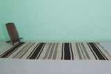 Striped Moroccan Hallway Kilim Rug 4.3 X 11 Feet