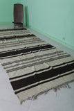 Striped Moroccan Hallway Kilim Rug 4.3 X 11 Feet