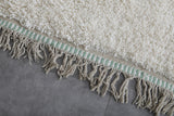 Large Moroccan Rug - 8.5 x 10.2 Feet, Green and Cream Color Block | Handwoven Berber Style