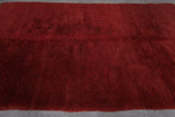 Moroccan Red Rug with Plush Texture - 5.7 x 9.3 Feet