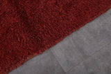 Moroccan Red Rug with Plush Texture - 5.7 x 9.3 Feet