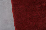 Moroccan Red Rug with Plush Texture - 5.7 x 9.3 Feet