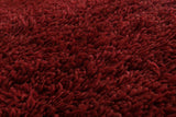 Moroccan Red Rug with Plush Texture - 5.7 x 9.3 Feet