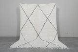 Classic Moroccan Rug - 6 x 9 ft | White with Diamond Pattern