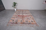 Moroccan Vintage Rug with Floral Patterns - 6.6 x 9.5 Feet