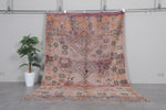 Moroccan Vintage Rug with Floral Patterns - 6.6 x 9.5 Feet