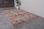 Moroccan Vintage Rug with Floral Patterns - 6.6 x 9.5 Feet