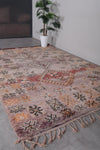 Moroccan Vintage Rug with Floral Patterns - 6.6 x 9.5 Feet