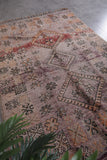 Moroccan Vintage Rug with Floral Patterns - 6.6 x 9.5 Feet