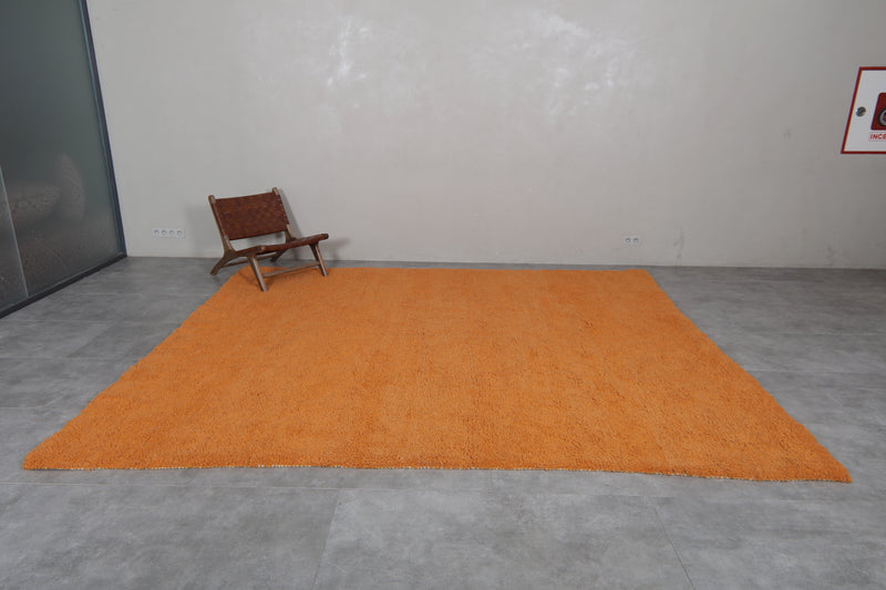 Orange Moroccan rug - Custom Rug - Handmade wool rug