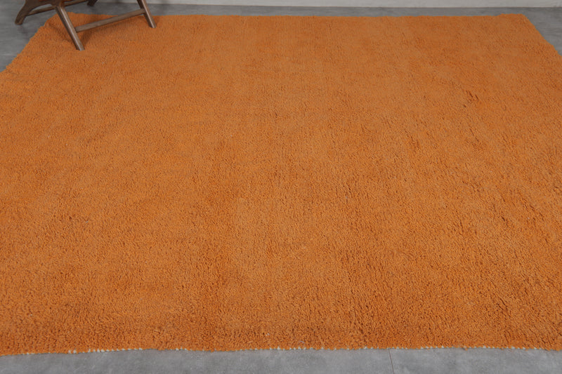 Orange Moroccan rug - Custom Rug - Handmade wool rug