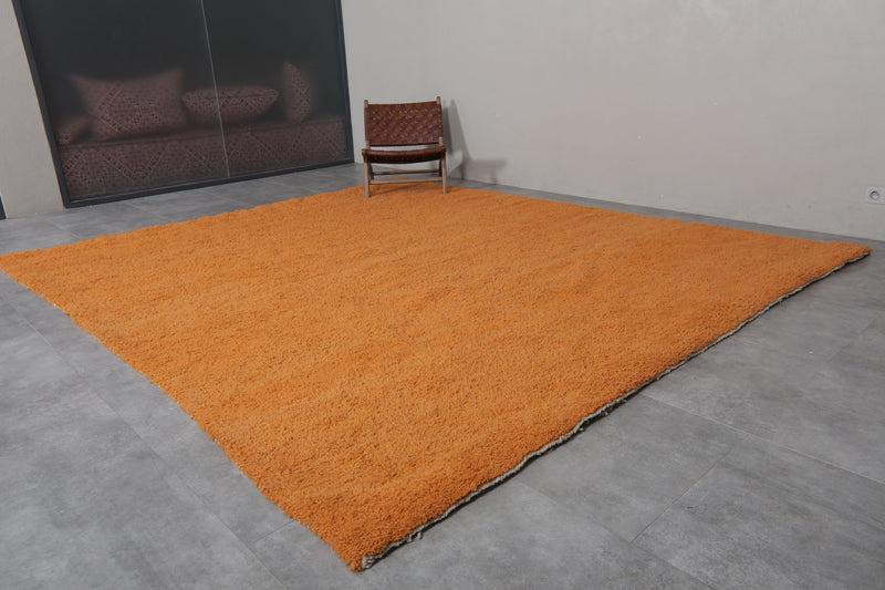 Orange Moroccan rug - Custom Rug - Handmade wool rug