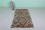 Moroccan Boucherouite rug 3 X 6.5 Feet