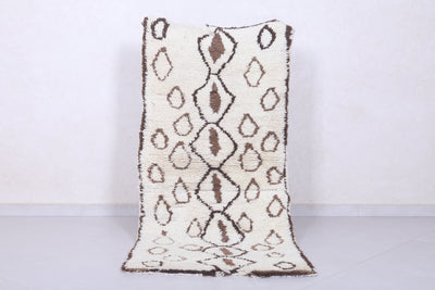 Elegant Moroccan Berber Rug - 2.6 x 5.7 Feet - Boucherouite Rugs