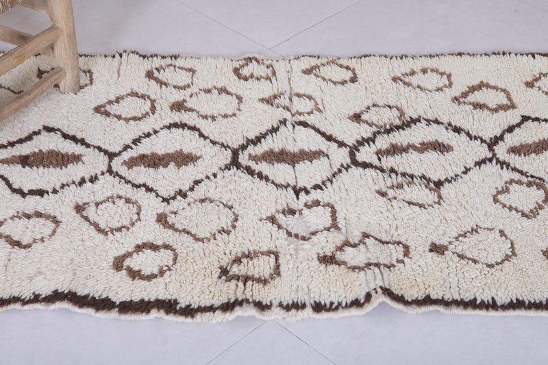 Moroccan berber rug 2.6 X 5.7 Feet - Boucherouite Rugs