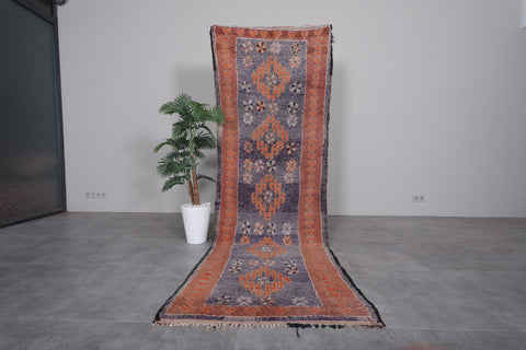 Vintage Moroccan rug 3.2 X 9.8 Feet