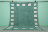 Green Moroccan Rug - Handwoven 8.3 x 10.4 Feet | Modern Geometric Design